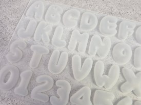 Molde silicona letras redondeadas